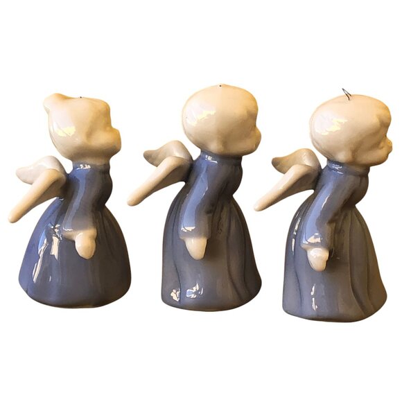 5 Vintage Angel Figurines 2 Unglazed Napcoware Japan Napco + 3 Glazed Angels - Picture 12 of 14